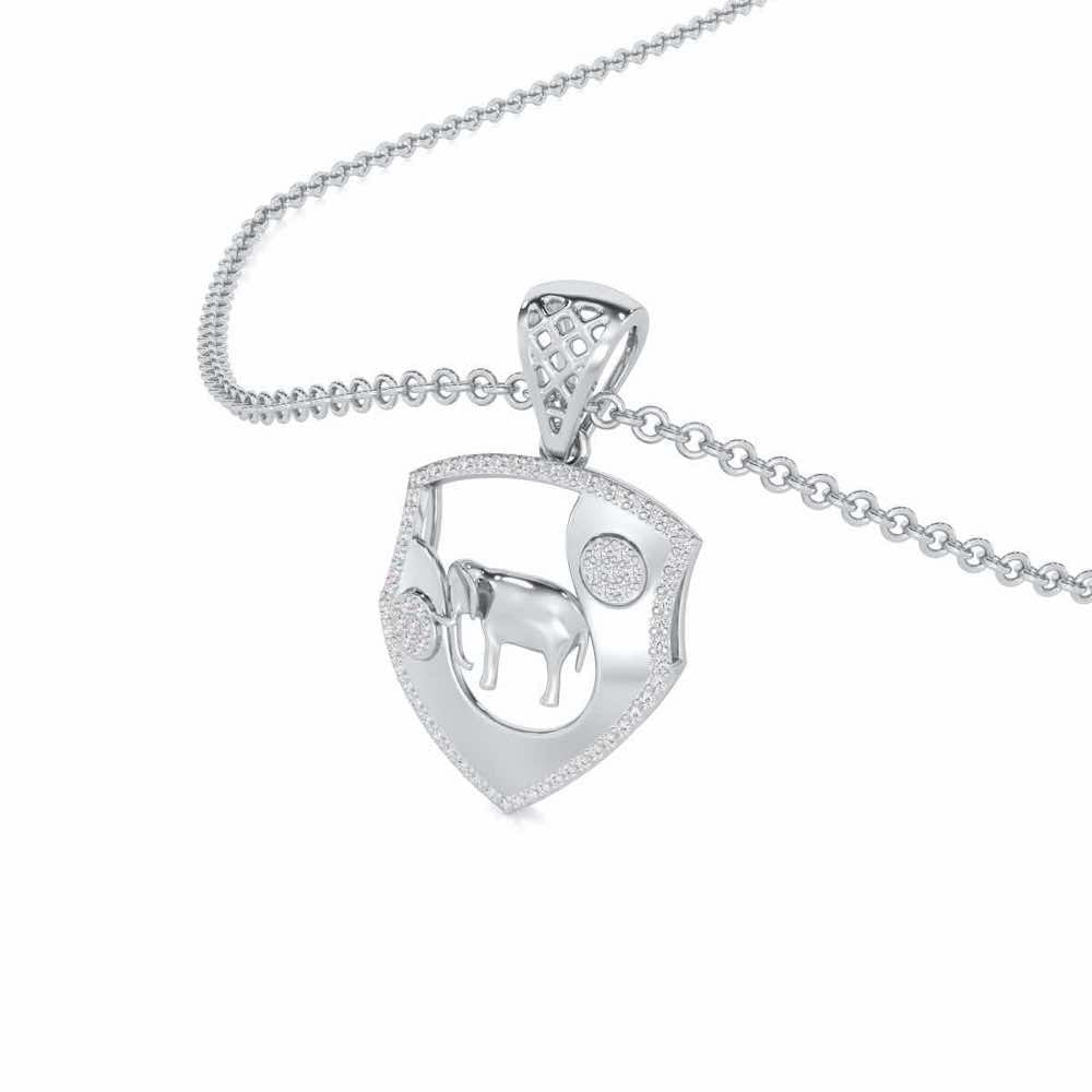 Cuteness Silver Pendant - White Gold - Image 2