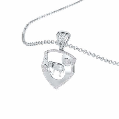 Cuteness Silver Pendant - White Gold - Image 2