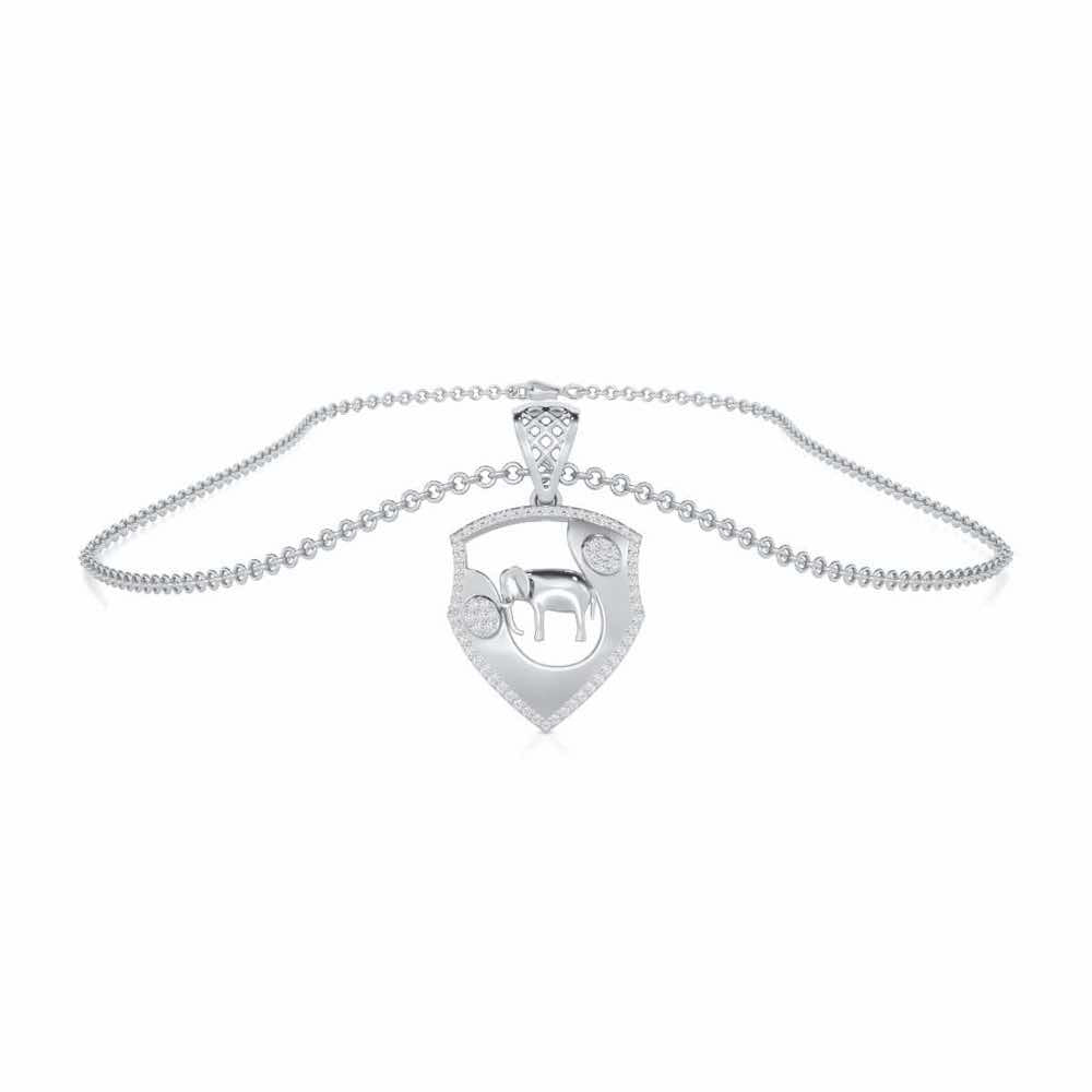 Cuteness Silver Pendant - White Gold - Image 3