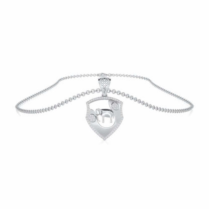 Cuteness Silver Pendant - White Gold - Image 3