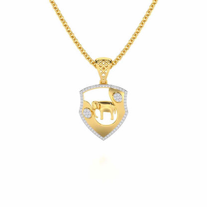 Cuteness Silver Pendant - Yellow Gold - Image 1