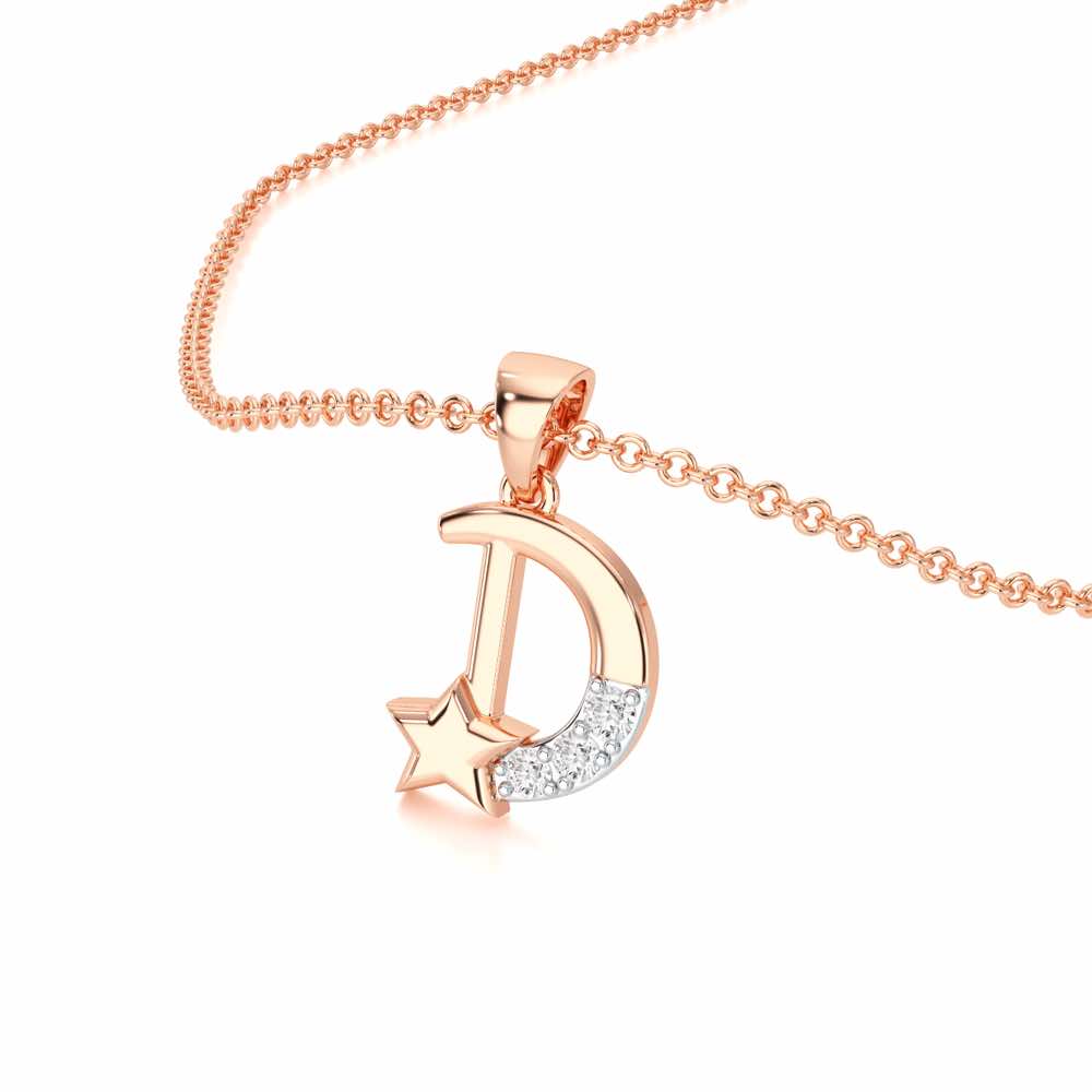 D-Glint Silver Pendant - Rose Gold - Image 2