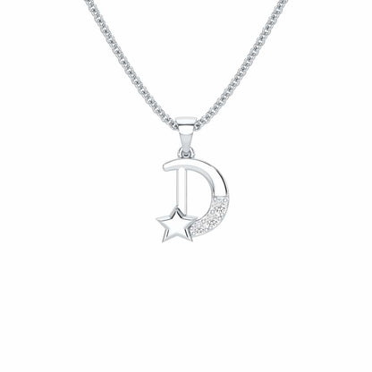 D-Glint Silver Pendant - White Gold - Image 1