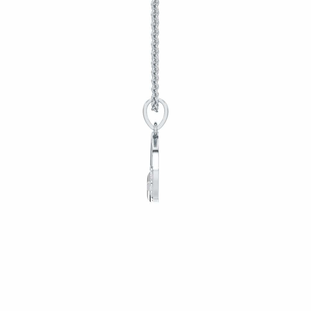 D-Glint Silver Pendant - White Gold - Image 3