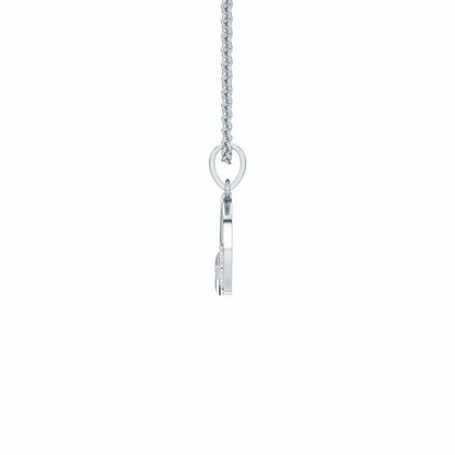 D-Glint Silver Pendant - White Gold - Image 3
