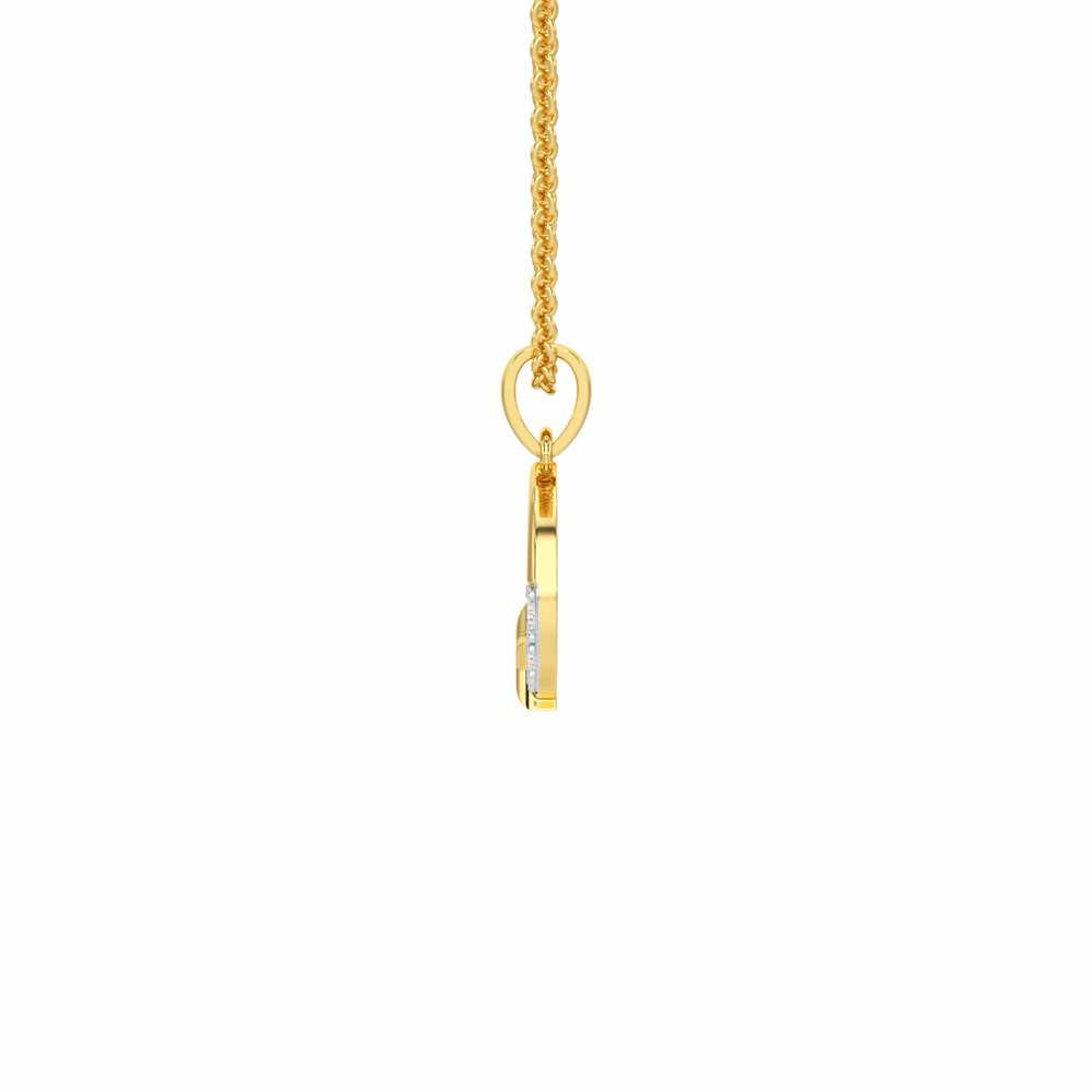 D-Glint Silver Pendant - Yellow Gold - Image 3