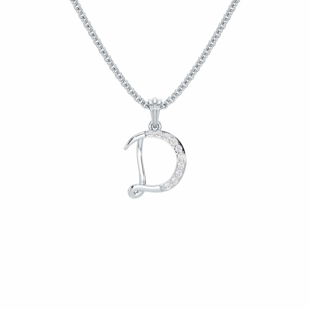 D-Luke Silver Pendant - White Gold - Image 1
