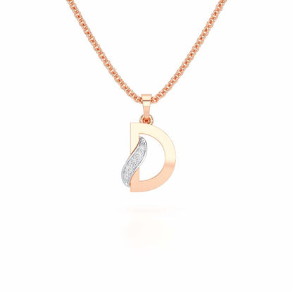 D-Spark Silver Pendant - Rose Gold - Image 1