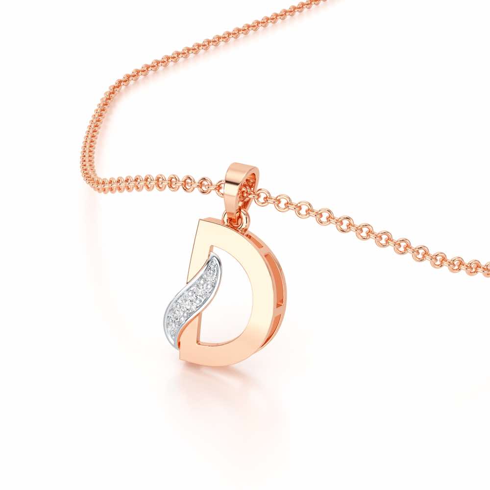 D-Spark Silver Pendant - Rose Gold - Image 2