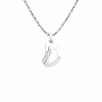 D-Spark Silver Pendant - White Gold - Image 1