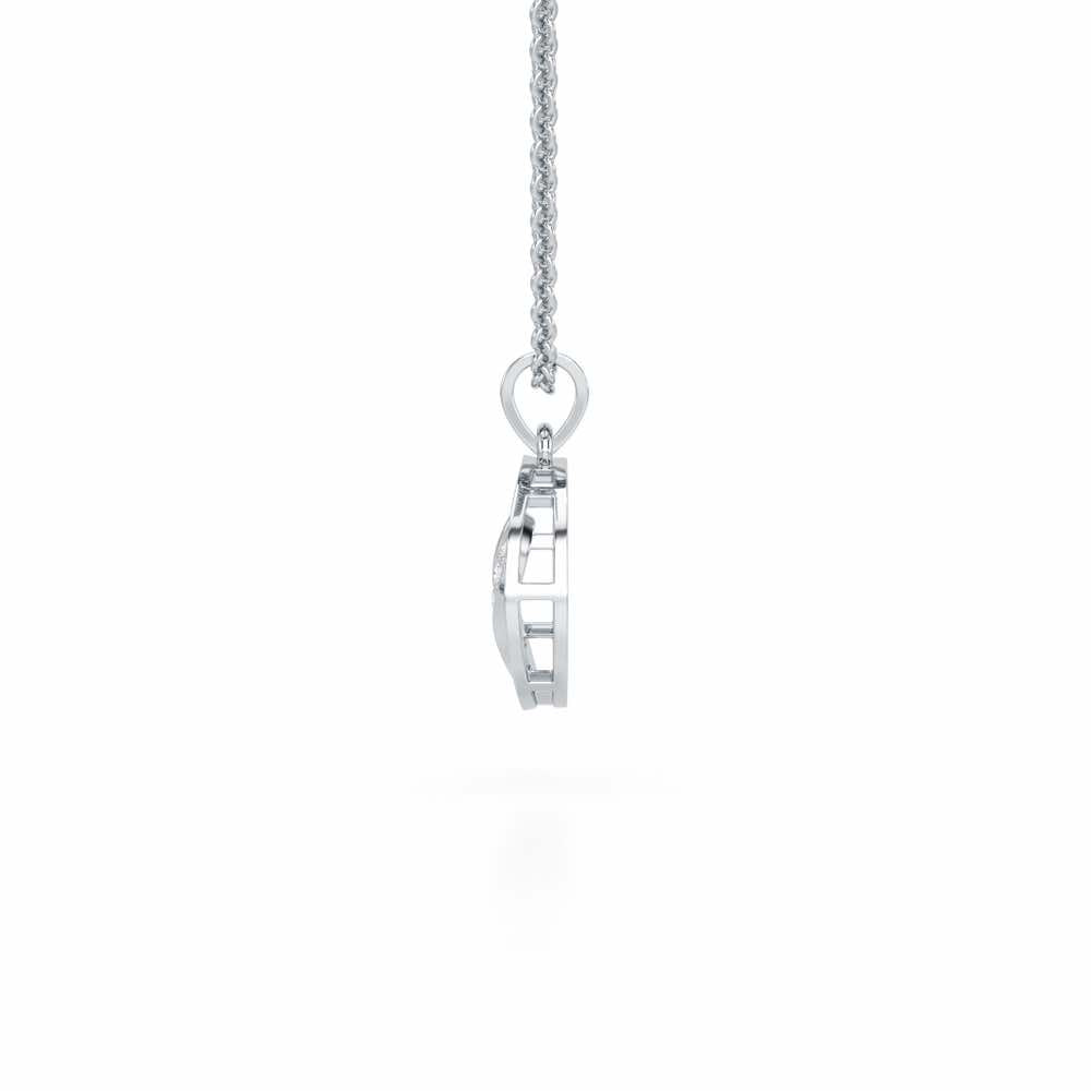 D-Spark Silver Pendant - White Gold - Image 3