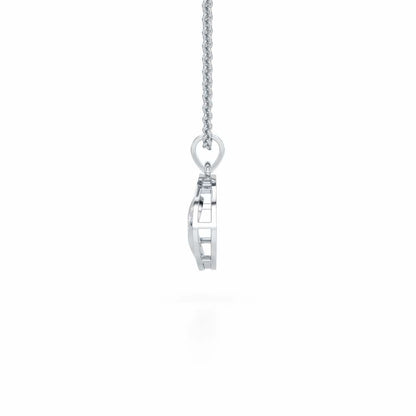 D-Spark Silver Pendant - White Gold - Image 3