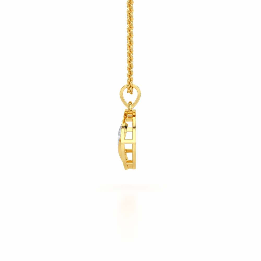 D-Spark Silver Pendant - Yellow Gold - Image 3