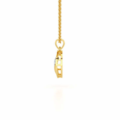 D-Spark Silver Pendant - Yellow Gold - Image 3