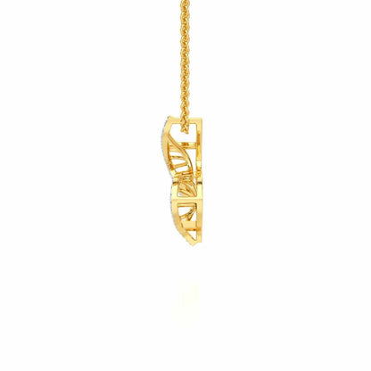 DNA Twist Silver Pendant - Yellow Gold - Image 4