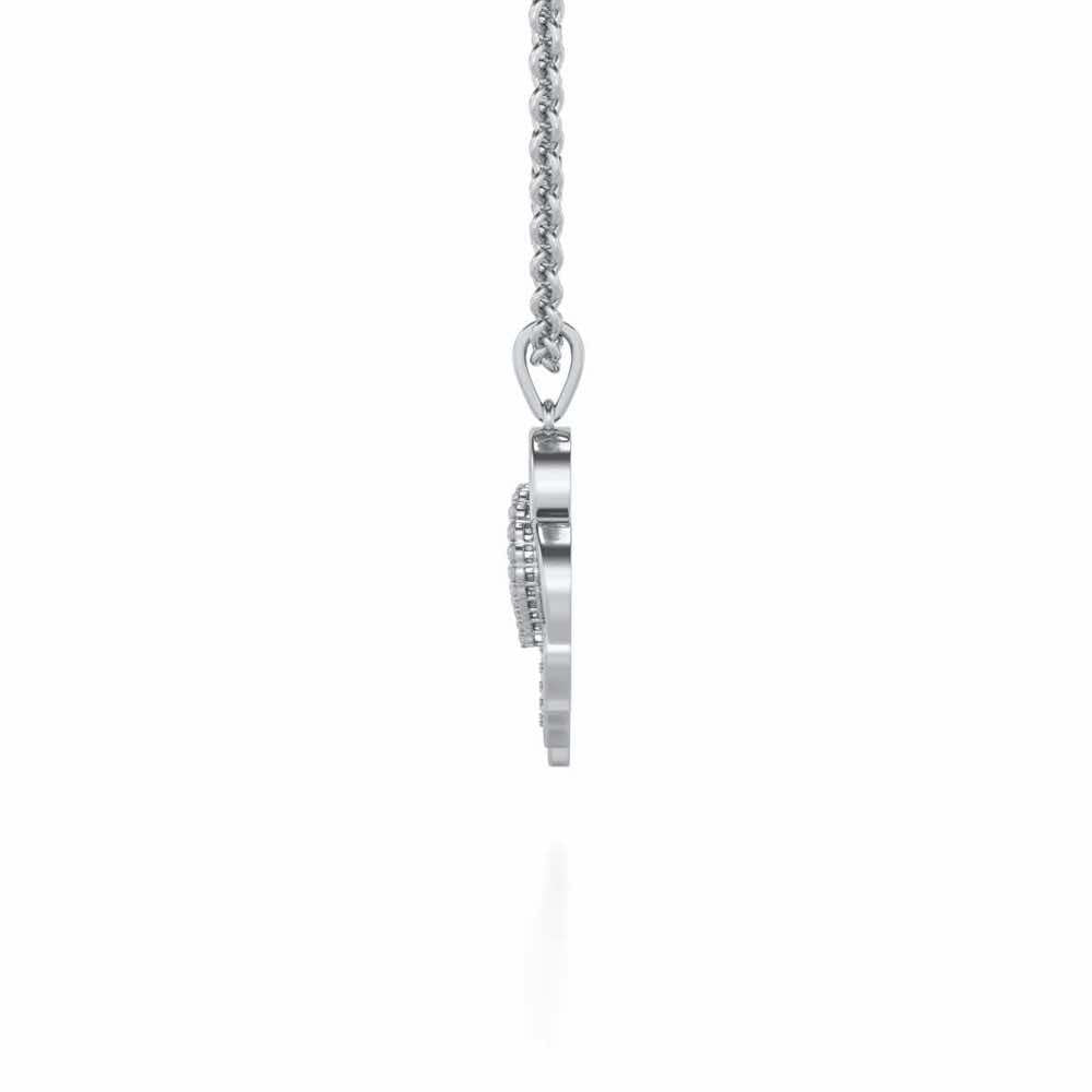 Dad's World Silver Pendant - White Gold - Image 3