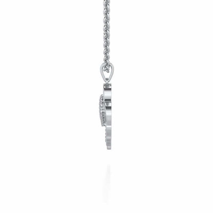 Dad's World Silver Pendant - White Gold - Image 3
