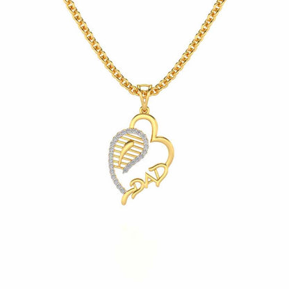 Dad's World Silver Pendant - Yellow Gold - Image 1