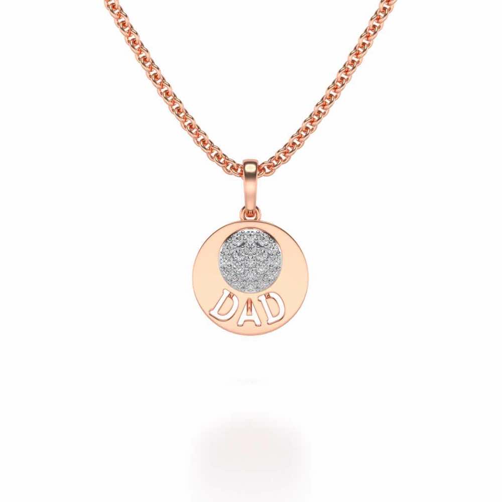 Dadcare Silver Pendant - Rose Gold - Image 1