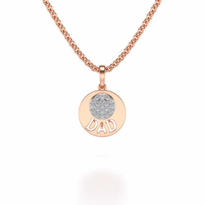 Dadcare Silver Pendant - Rose Gold - Image 1