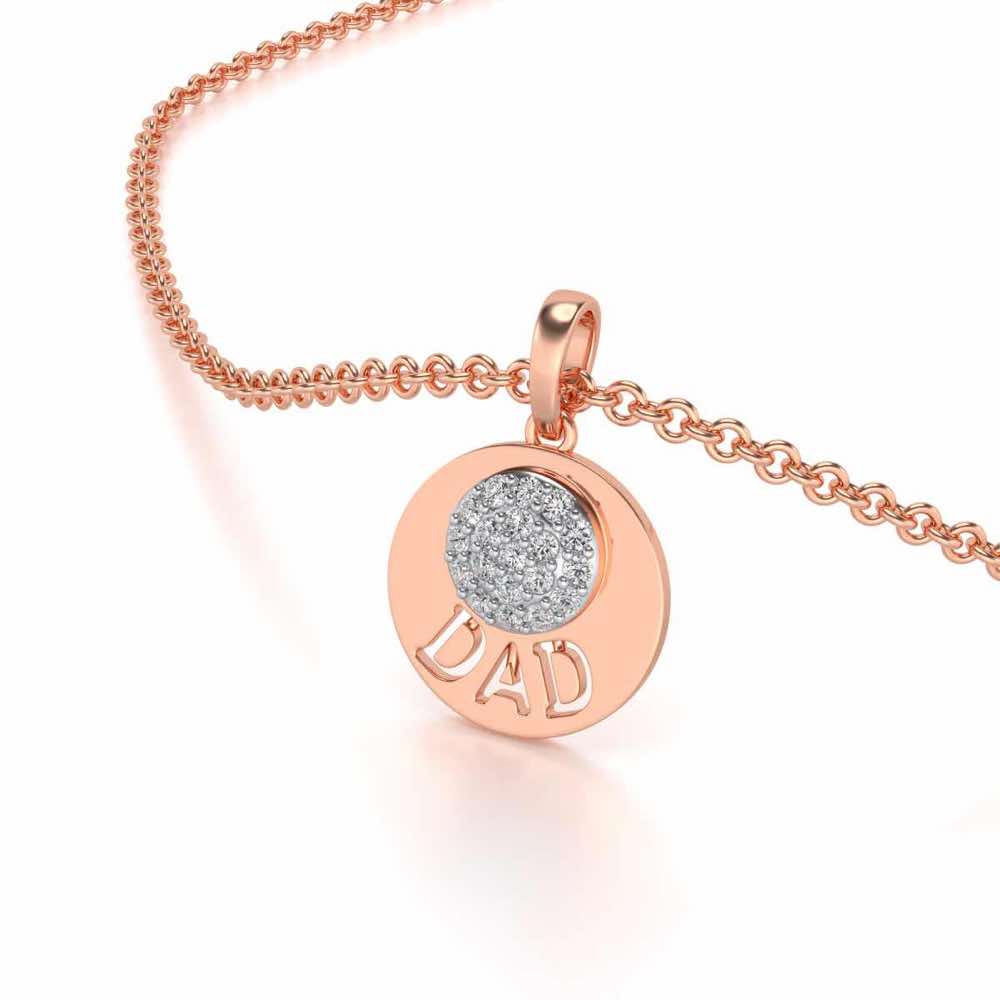 Dadcare Silver Pendant - Rose Gold - Image 2
