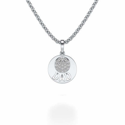 Dadcare Silver Pendant - White Gold - Image 1