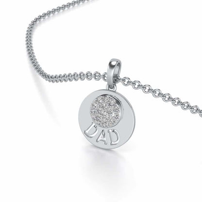 Dadcare Silver Pendant - White Gold - Image 2