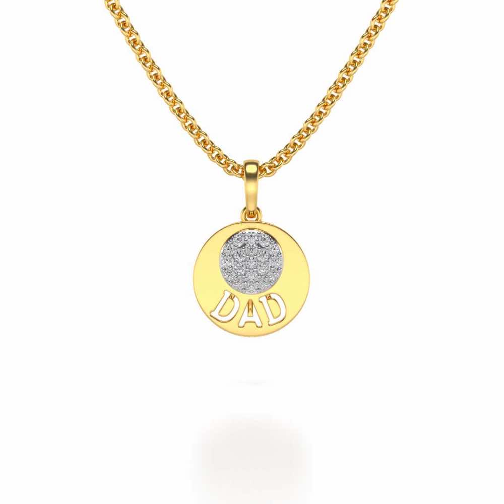 Dadcare Silver Pendant - Yellow Gold - Image 1