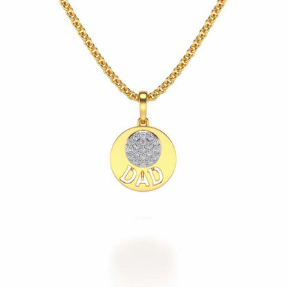 Dadcare Silver Pendant - Yellow Gold - Image 1