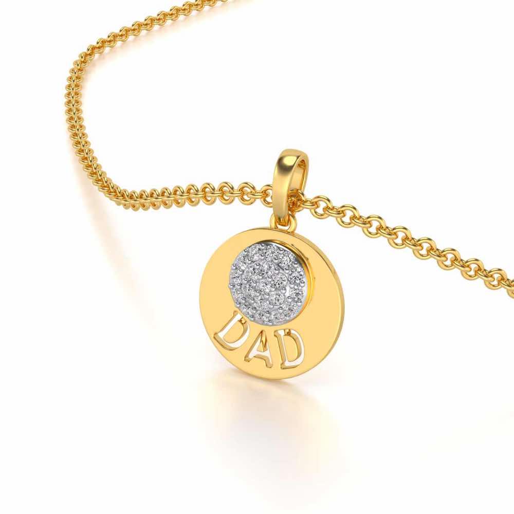 Dadcare Silver Pendant - Yellow Gold - Image 2