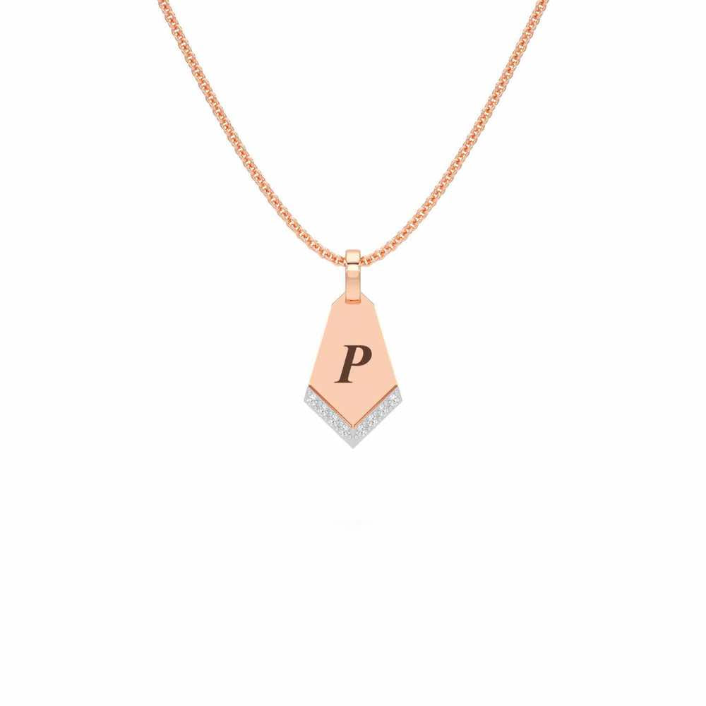 Dagger Shine Silver Pendant - Rose Gold - Image 1