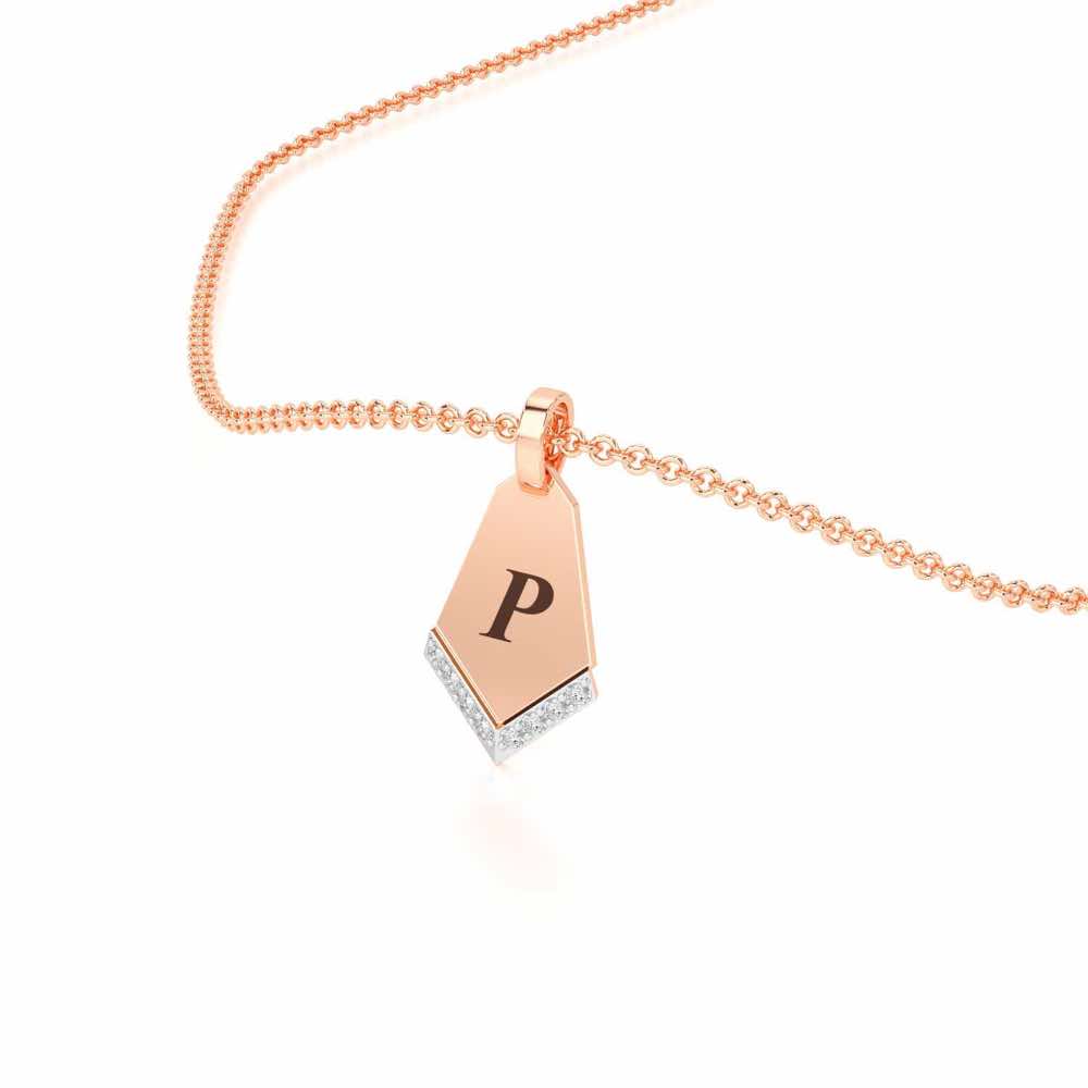 Dagger Shine Silver Pendant - Rose Gold - Image 2