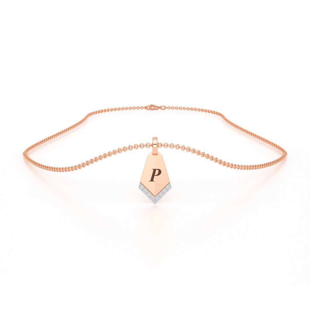 Dagger Shine Silver Pendant - Rose Gold - Image 3