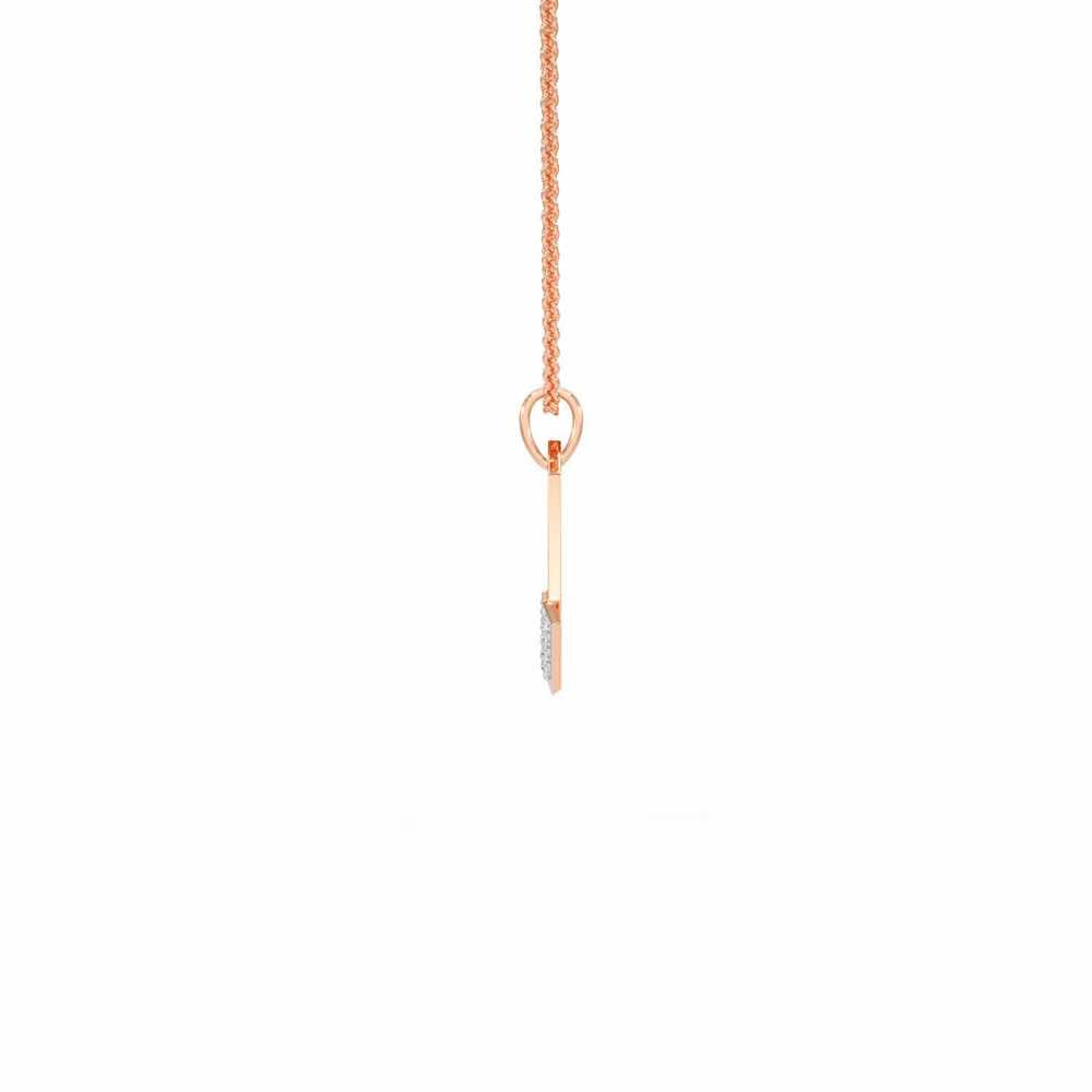 Dagger Shine Silver Pendant - Rose Gold - Image 4