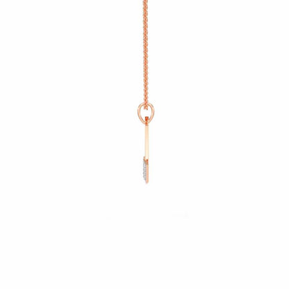 Dagger Shine Silver Pendant - Rose Gold - Image 4