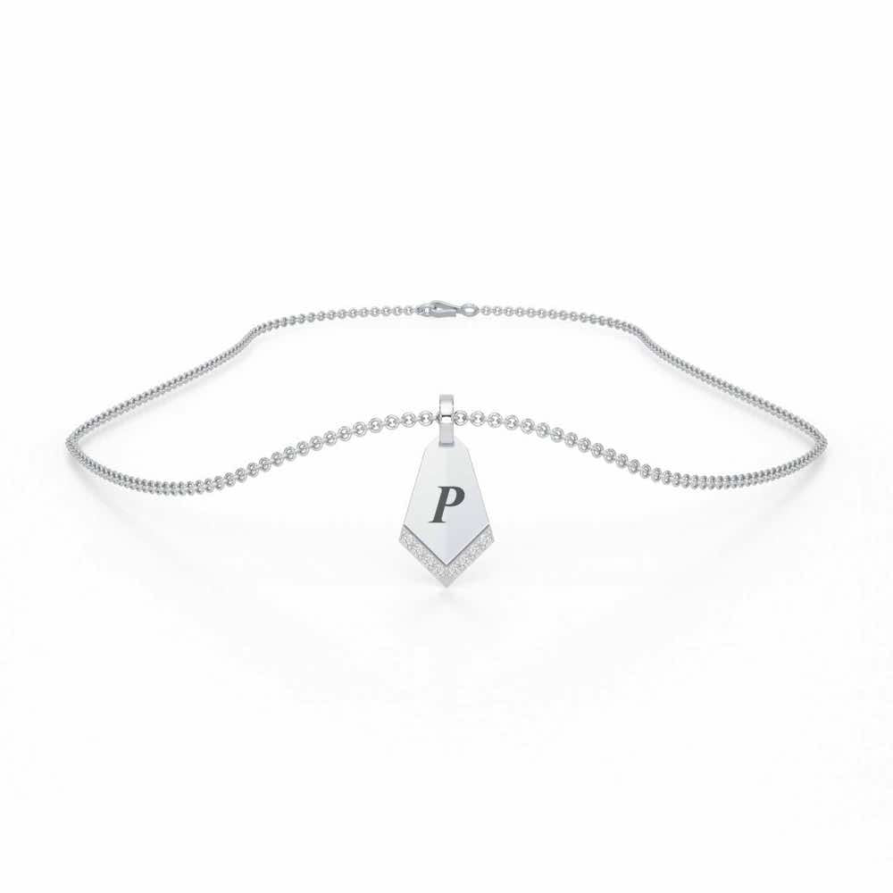 Dagger Shine Silver Pendant - White Gold - Image 3