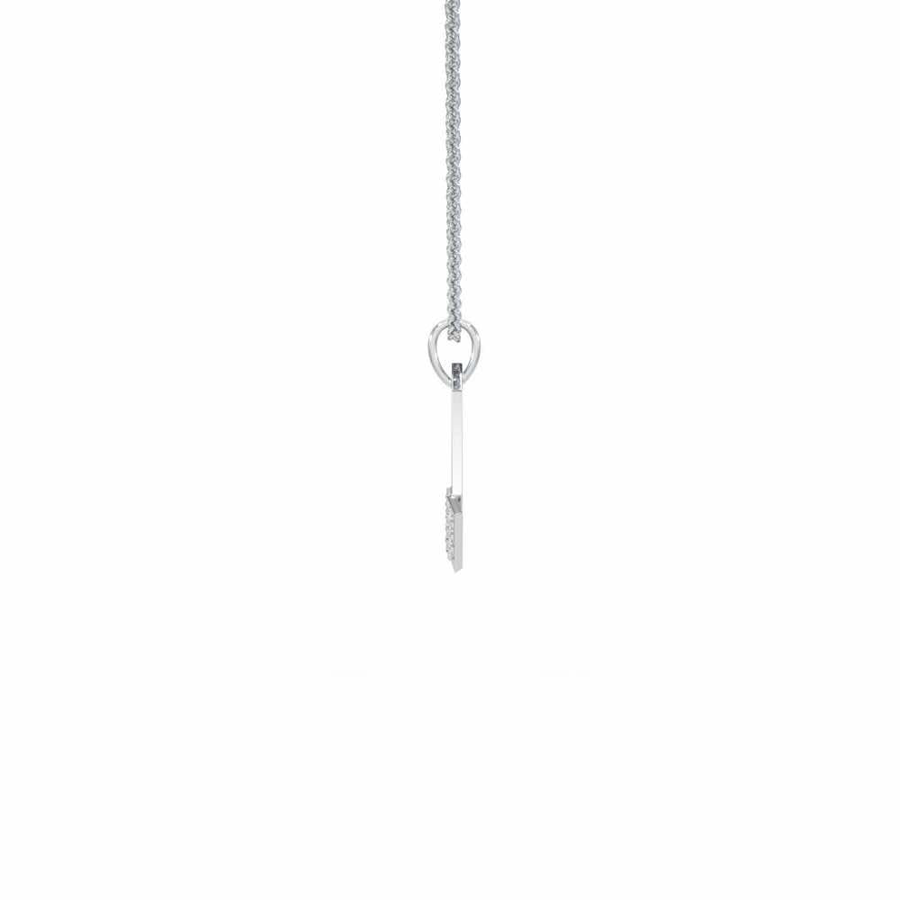 Dagger Shine Silver Pendant - White Gold - Image 4