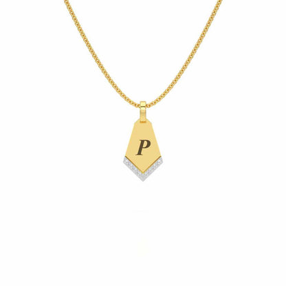 Dagger Shine Silver Pendant - Yellow Gold - Image 1