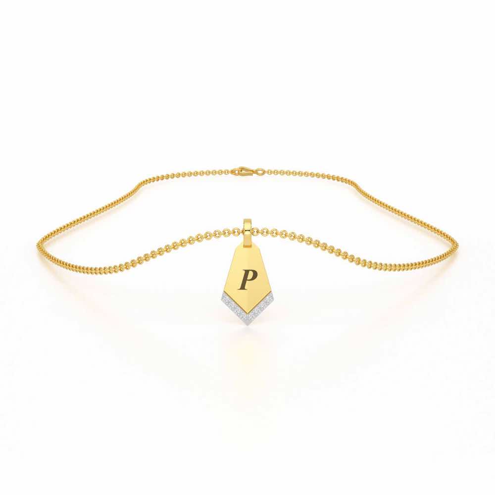 Dagger Shine Silver Pendant - Yellow Gold - Image 3