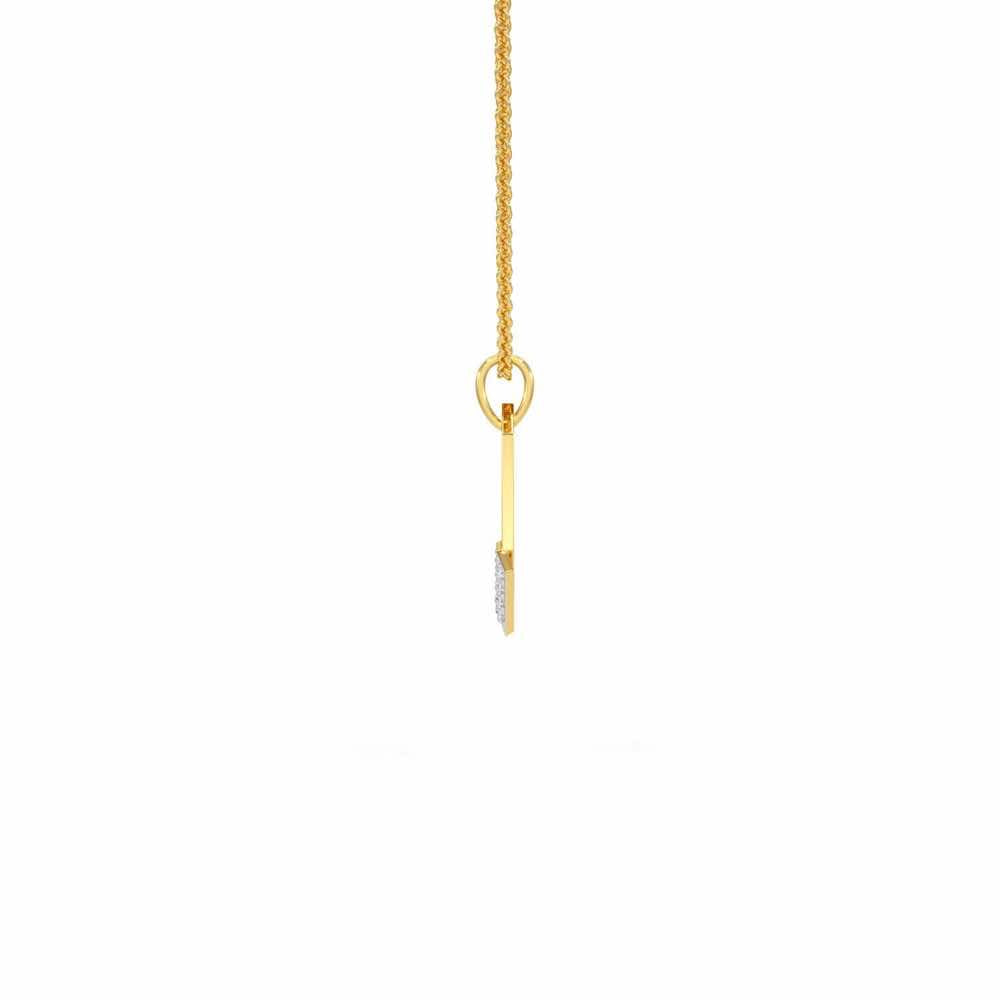 Dagger Shine Silver Pendant - Yellow Gold - Image 4