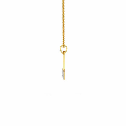 Dagger Shine Silver Pendant - Yellow Gold - Image 4