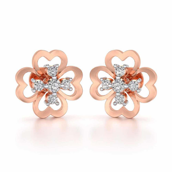 Dagon Silver Studs - Rose Gold - Image 1