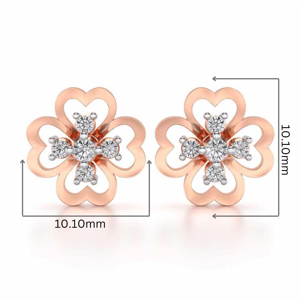 Dagon Silver Studs - Rose Gold - Image 2