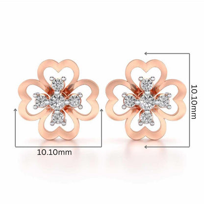 Dagon Silver Studs - Rose Gold - Image 2