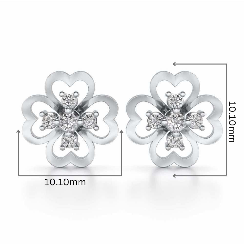 Dagon Silver Studs - White Gold - Image 2