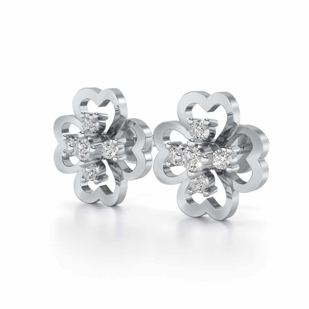 Dagon Silver Studs - White Gold - Image 3