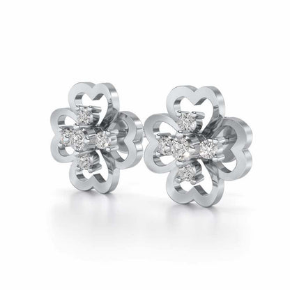 Dagon Silver Studs - White Gold - Image 3