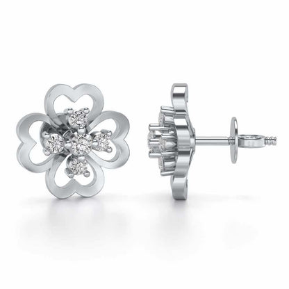 Dagon Silver Studs - White Gold - Image 4