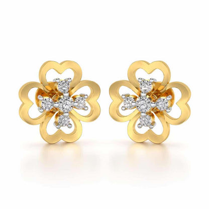 Dagon Silver Studs - Yellow Gold - Image 1