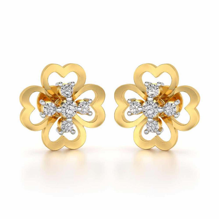 Dagon Silver Studs - Yellow Gold - Image 1